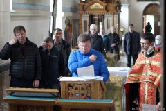 В день празднования иконы "Неупиваемая Чаша" братчики общества трезвости "Покровское дали обеты трезвости