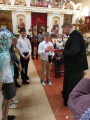 Выпускны экзамен вучняў прыхода раўнаапостальных Мефодзія і Кірыла г. Ваўкавыска