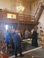 Мэр города и представители футбольного клуба "Неман" посетили Коложскую церковь