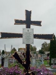 Освящение надгробного креста на сельском кладбище агрогородка Озеры