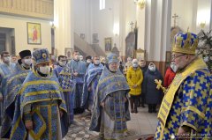 Боская літургія ў кафедральным саборы святых апосталаў Пятра і Паўла г. Ваўкавыска