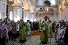 В праздник Входа Господня в Иерусалим архиепископ Артемий возглавил праздничное богослужение в Покровском соборе