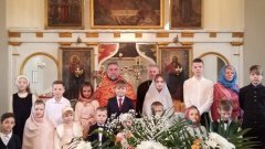 Пасхальный утренник на приходе Свято-Михайловской церкви г. Скиделя