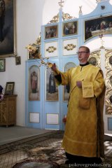 Епіскап Антоній узначаліў служэнне літургіі ў Крыжаўздзвіжанскім храме вёскі Свіслач 