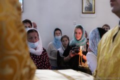 Епіскап Антоній узначаліў служэнне літургіі ў Крыжаўздзвіжанскім храме вёскі Свіслач 