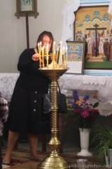 Епіскап Антоній узначаліў служэнне літургіі ў Крыжаўздзвіжанскім храме вёскі Свіслач 