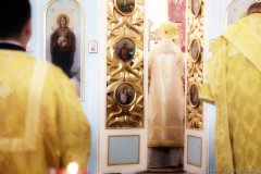 Епіскап Антоній узначаліў служэнне літургіі ў Крыжаўздзвіжанскім храме вёскі Свіслач 