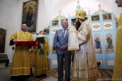 Епіскап Антоній узначаліў служэнне літургіі ў Крыжаўздзвіжанскім храме вёскі Свіслач 