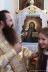 Епіскап Антоній узначаліў служэнне літургіі ў Крыжаўздзвіжанскім храме вёскі Свіслач 