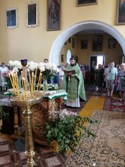 Соборное богослужение в деревне Первомайская