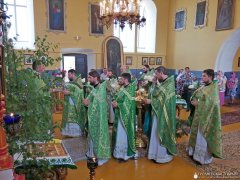 Соборное богослужение в деревне Первомайская