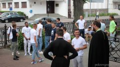 Молебен для футболистов "Немана" совершили в Покровском соборе