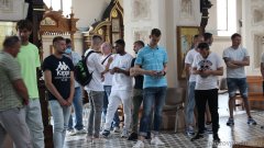 Молебен для футболистов "Немана" совершили в Покровском соборе