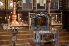 В Покровском соборе проводили ковчег с мощами святого Александра Невского