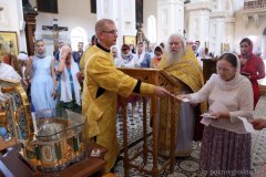 В Покровском соборе проводили ковчег с мощами святого Александра Невского