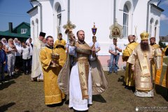 Божественную литургию на престольный праздник в храме аг. Лунно совершил епископ Гродненский и Волковысский Антоний