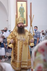 Епіскап Антоній узначаліў Божую літургію ў храме Сабора ўсіх Беларускіх святых у Гродна