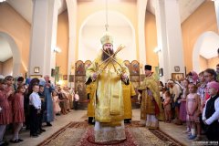 В неделю 8-ю по Пятидесятнице епископ Антоний совершил Божественную литургию в храме в честь иконы Божией  Матери «Всех скорбящих Радость» города Мосты