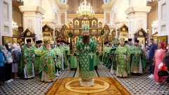 В день памяти преподобного Антония Римлянина, Новгородского чудотворца, епископ Гродненский и Волковысский Антоний совершил Божественную литургию в Покровском кафедральном соборе города Гродно