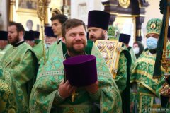 В день памяти преподобного Антония Римлянина, Новгородского чудотворца, епископ Гродненский и Волковысский Антоний совершил Божественную литургию в Покровском кафедральном соборе города Гродно