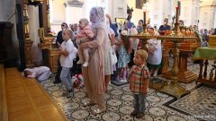 В день памяти преподобного Антония Римлянина, Новгородского чудотворца, епископ Гродненский и Волковысский Антоний совершил Божественную литургию в Покровском кафедральном соборе города Гродно