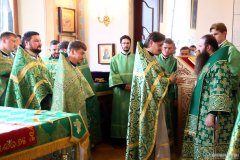 В день памяти преподобного Антония Римлянина, Новгородского чудотворца, епископ Гродненский и Волковысский Антоний совершил Божественную литургию в Покровском кафедральном соборе города Гродно