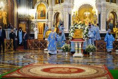 В праздник Рождества Пресвятой Богородицы правящий архиерей Гродненской епархии сослужил Предстоятелю Русской Церкви за Литургией в Храме Христа Спасителя в Москве В праздник Рождества Пресвятой Богородицы правящий архиерей Гродненской епархии сослужил Предстоятелю Русской Церкви за Литургией в Храме Христа Спасителя в Москве