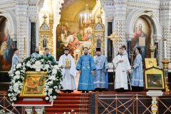 В праздник Рождества Пресвятой Богородицы правящий архиерей Гродненской епархии сослужил Предстоятелю Русской Церкви за Литургией в Храме Христа Спасителя в Москве В праздник Рождества Пресвятой Богородицы правящий архиерей Гродненской епархии сослужил Предстоятелю Русской Церкви за Литургией в Храме Христа Спасителя в Москве