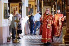 В канун праздника Усекновения главы Иоанна Крестителя епископ Антоний совершил всенощное бдение в Покровском кафедральном соборе города Гродно
