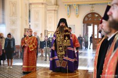 В канун праздника Усекновения главы Иоанна Крестителя епископ Антоний совершил всенощное бдение в Покровском кафедральном соборе города Гродно