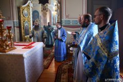 Архиепископ Антоний совершил Литургию в Покровском храме агрогородка Олекшицы [+ ВИДЕО]