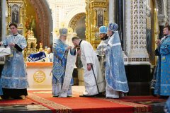 В праздник Рождества Пресвятой Богородицы правящий архиерей Гродненской епархии сослужил Предстоятелю Русской Церкви за Литургией в Храме Христа Спасителя в Москве В праздник Рождества Пресвятой Богородицы правящий архиерей Гродненской епархии сослужил Предстоятелю Русской Церкви за Литургией в Храме Христа Спасителя в Москве