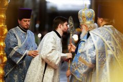 В праздник Рождества Пресвятой Богородицы правящий архиерей Гродненской епархии сослужил Предстоятелю Русской Церкви за Литургией в Храме Христа Спасителя в Москве В праздник Рождества Пресвятой Богородицы правящий архиерей Гродненской епархии сослужил Предстоятелю Русской Церкви за Литургией в Храме Христа Спасителя в Москве