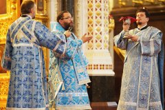 В праздник Рождества Пресвятой Богородицы правящий архиерей Гродненской епархии сослужил Предстоятелю Русской Церкви за Литургией в Храме Христа Спасителя в Москве В праздник Рождества Пресвятой Богородицы правящий архиерей Гродненской епархии сослужил Предстоятелю Русской Церкви за Литургией в Храме Христа Спасителя в Москве