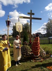 Освящен поклонный крест на приходе праведной Софии Слуцкой в городе Мосты Освящен поклонный крест на приходе праведной Софии Слуцкой в городе Мосты