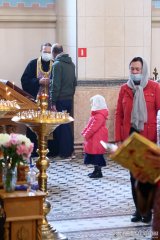 В Неделю по Воздвижении архиепископ Антоний совершил Литургию в Покровском кафедральном соборе города Гродно [+ ВИДЕО]