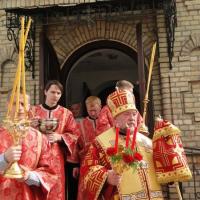 7 мая 2013г. Архиепископ Артемий возглавил богослужение во Владимирском храме Гродно