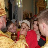 30 июня 2013г. Архиепископ Артемий совершил литургию, за которой молились участники слета молодежи Гродненской епархии