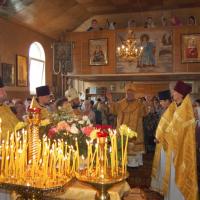 2 августа 2013г. Архиепископ Артемий совершил литургию в храме пророка Илии г.Мосты