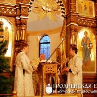 7 января 2014г. Архиепископ Артемий возглавил Рождественские богослужения в кафедральном соборе Гродно