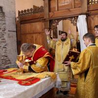 23 февраля 2014 года. Епископ Бобруйский и Быховский Серафим совершил литургию в Коложской церкви