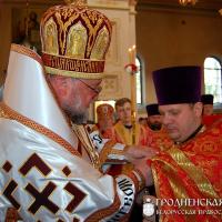 20 апреля 2014 года. Архиепископ Артемий возглавил Пасхальную вечерню в кафедральном соборе Гродно