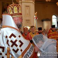 20 апреля 2014 года. Архиепископ Артемий возглавил Пасхальную вечерню в кафедральном соборе Гродно