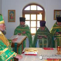5 июня 2014 года. Архиепископ Артемий совершил литургию в храме преподобной Евфросинии Полоцкой поселка Пограничный