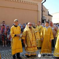 28 июля 2014 года. Архиепископ Артемий совершил литургию во Владимирской церкви города Гродно