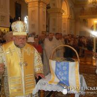 19 августа 2014 года. В день Преображения Господня архиепископ Артемий совершил литургию в кафедральном соборе города Гродно