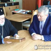 2 сентября 2014 года. Встреча архиепископа Артемия с председателем Гродненского горисполкома