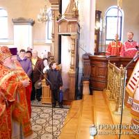 2 ноября 2014 года. Архиепископ Артемий совершил литургию в кафедральном соборе города Гродно