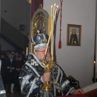 27 февраля 2015 года. В пятницу первой седмицы Великого поста архиепископ Артемий совершил Литургию Преждеосвященных Даров в кафедральном соборе Волковыска