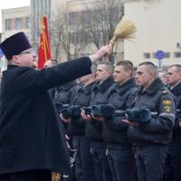 3 марта 2015 года. Священник принял участие в праздничных мероприятиях по случаю 98-ой годовщины со Дня образования белорусской милиции